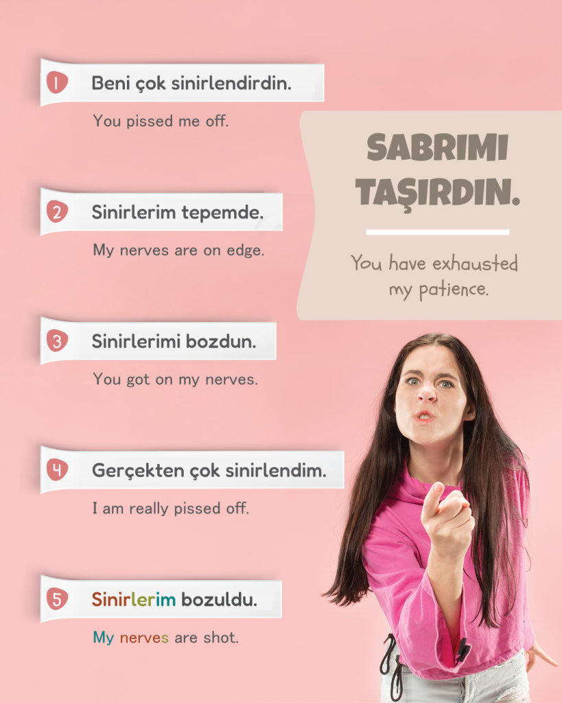 expressing frustration and annoyance in TUrkish