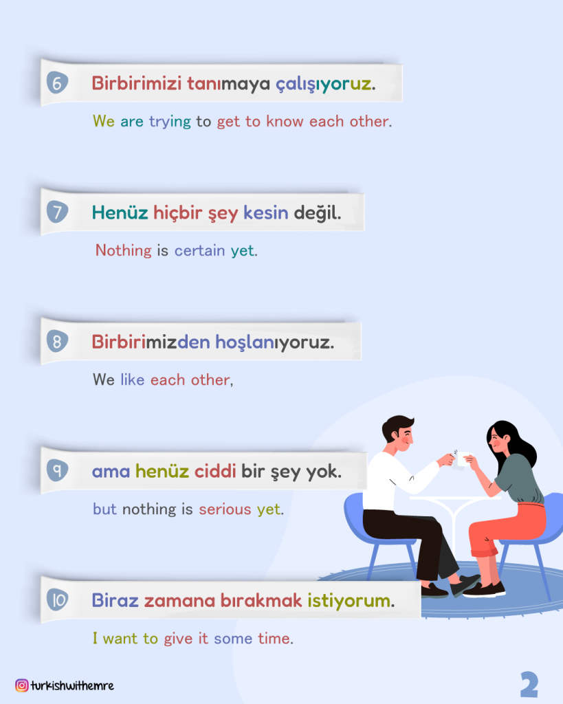 stages of relationship in Turkish