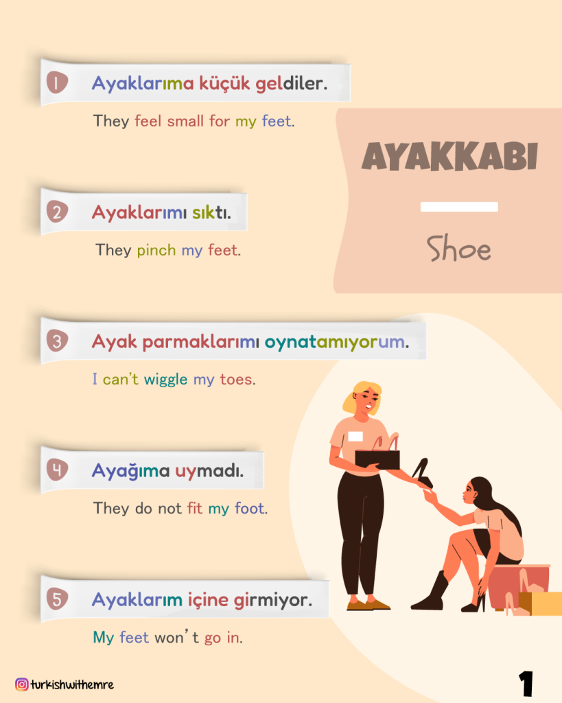 Talking About Shoe Fit in Turkish