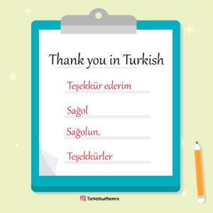 Thank you and alternatives in Turkish