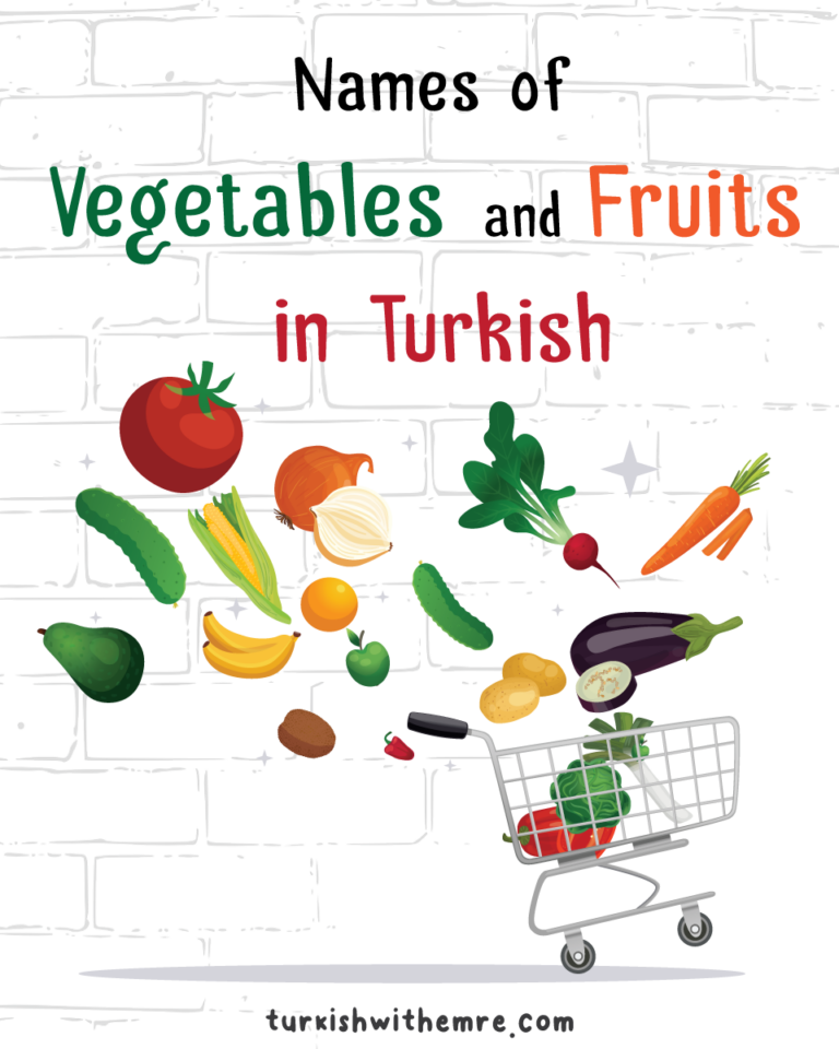 Fruits and Vegetables in Turkish with Pronunciation