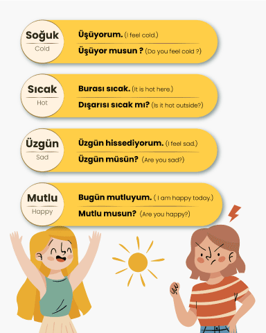 Feelings and emotions in Turkish