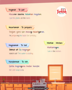 Cooking and kitchen vocabulary in Turkish