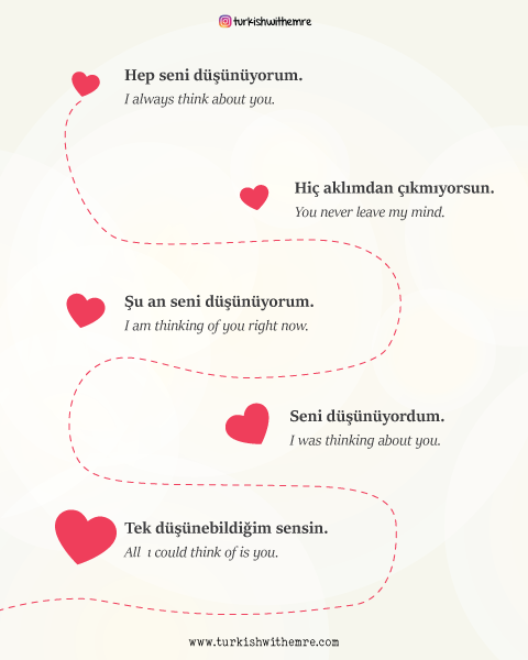 Turkish love phrases with English translation