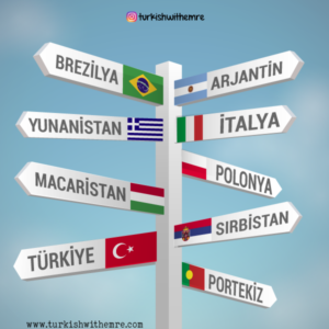 Name of the countries in Turkish