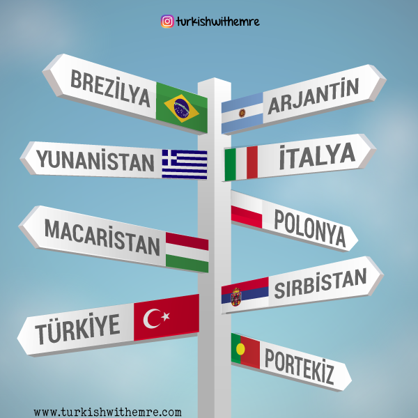 Talking about countries and nationalities in Turkish