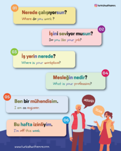 Work and job related expressions in Turkish
