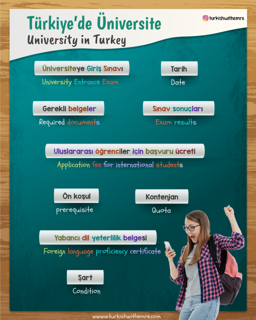 University Vocabulary in Turkish