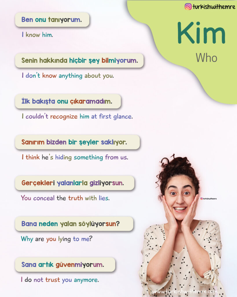 Getting to know someone Turkish vocabulary