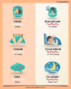Sleep vocabulary in Turkish