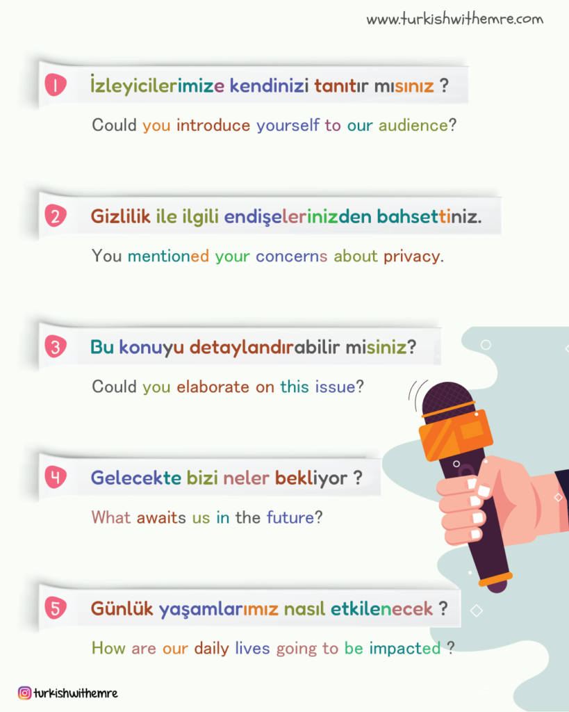 Journalist interviews in TUrkish