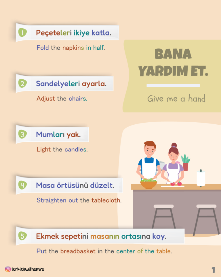Setting a table in Turkish