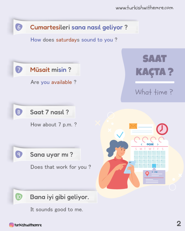 Turkish Phrases for Making Plans