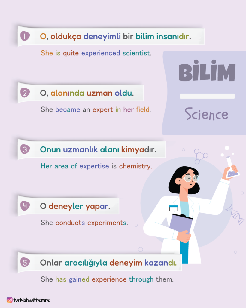 Science in Turkish